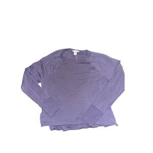 Athleta Long Sleeve Crew Neck Pullover Sweatshirt Purple Size M